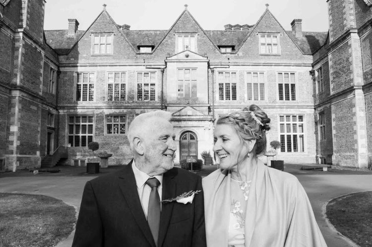 Wedding Bride and Groom Black and white Shaw House | Michaela Howe Photography