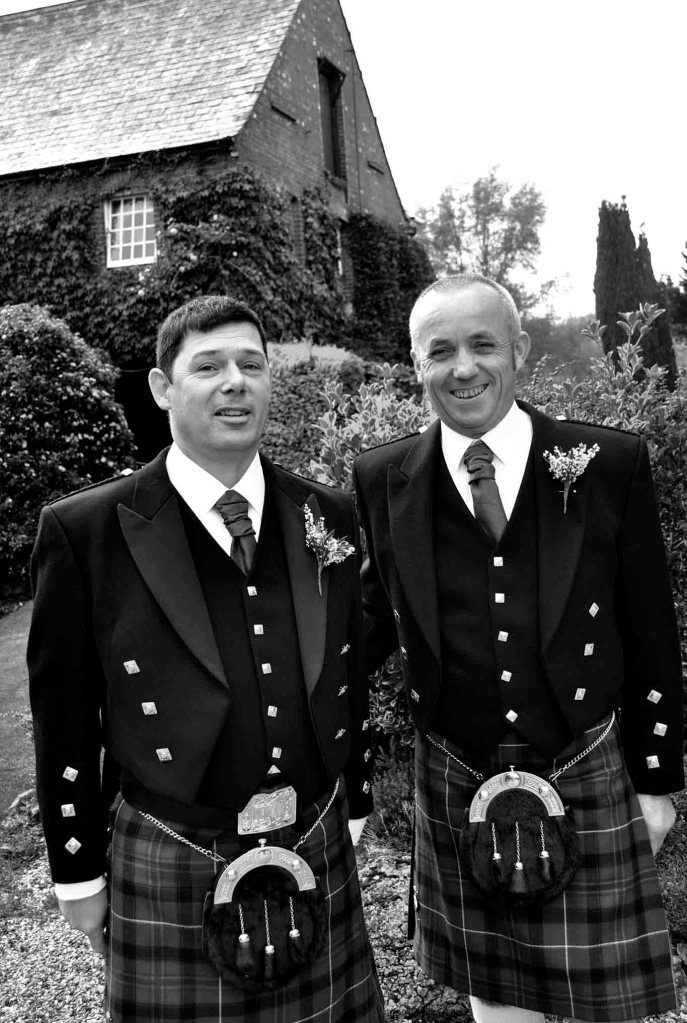 Groom and Best Man in kilts, The Old Mill, Aldermaston | Michaela Howe Photography
